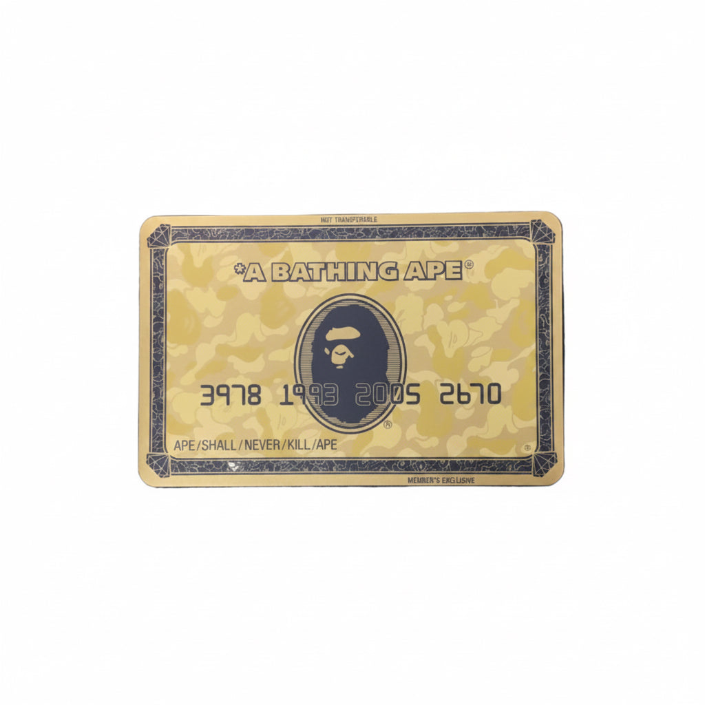 A Bathing Ape Bape Gold member Limited Desk Mouse Pad 25 x 15cm Novelty JAPAN