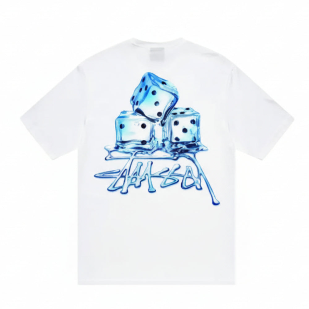 Stussy Melted Dice Tee - White